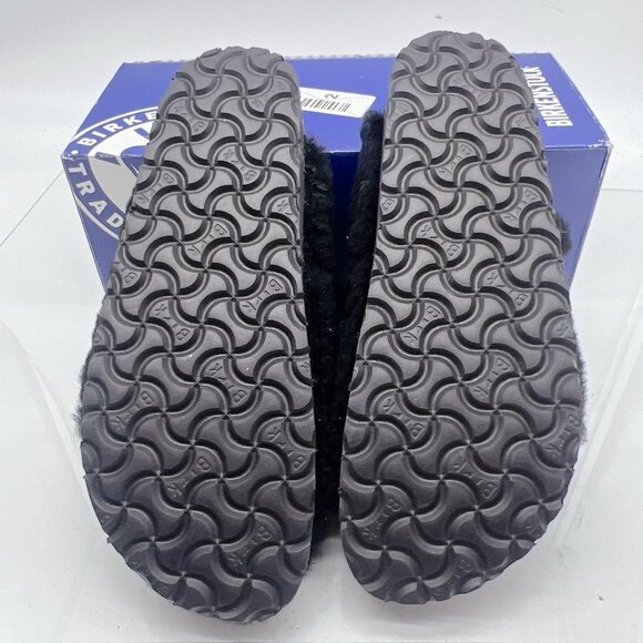 Birkenstock Arizona Big Buckle Shearling Teddy Black Platform Sandal EU 40 Women - Picture 9 of 11